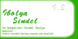 ibolya sindel business card